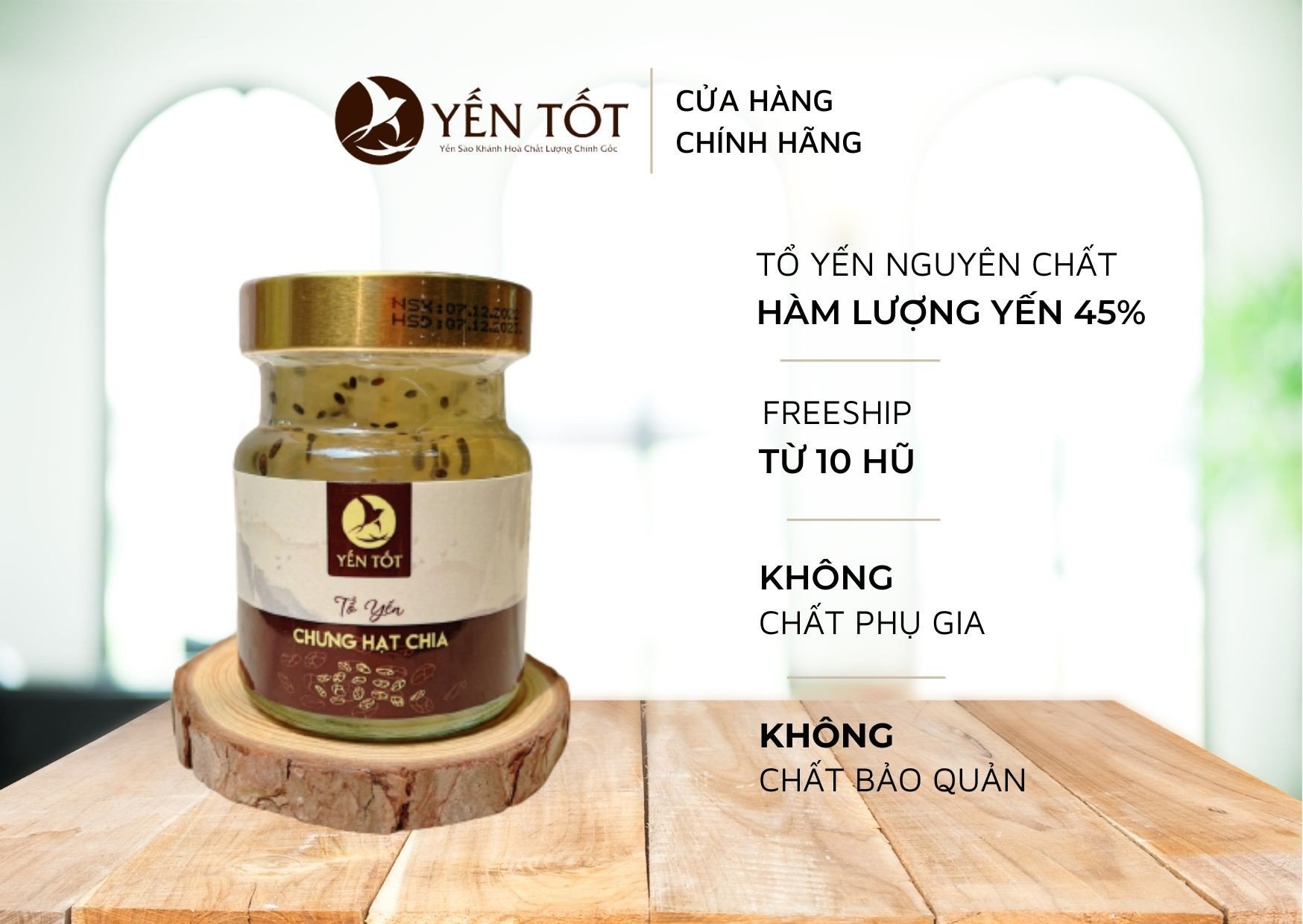 Yến chưng hạt chia khánh hòa 70ml - yến tốt