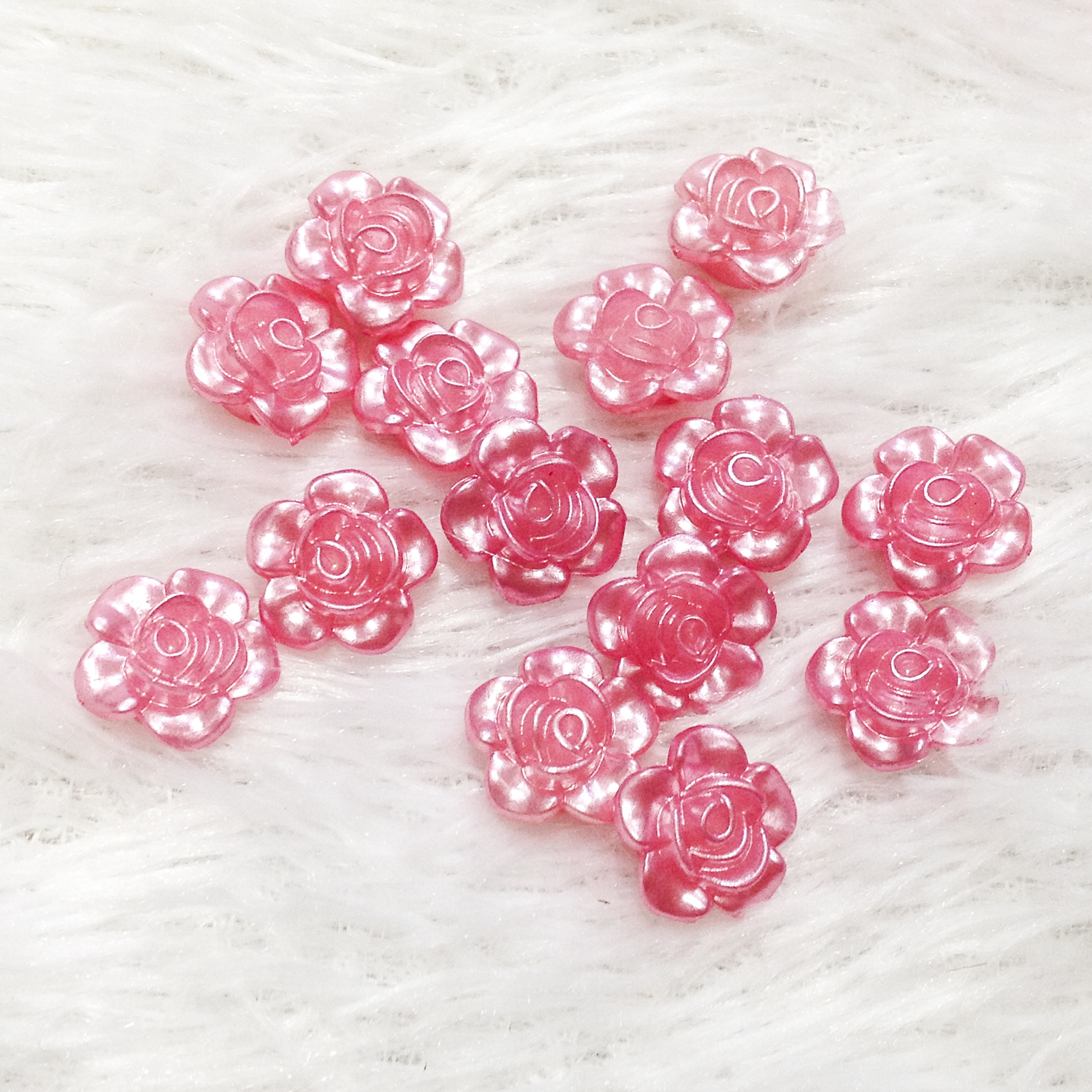 Cúc hoa hồng Hạt cườm nhựa hoa cúc bông hồng trang trí [SET 6 HOA] Charm acrylic làm đồ handmade đẹp nhiều màu [CHARM]