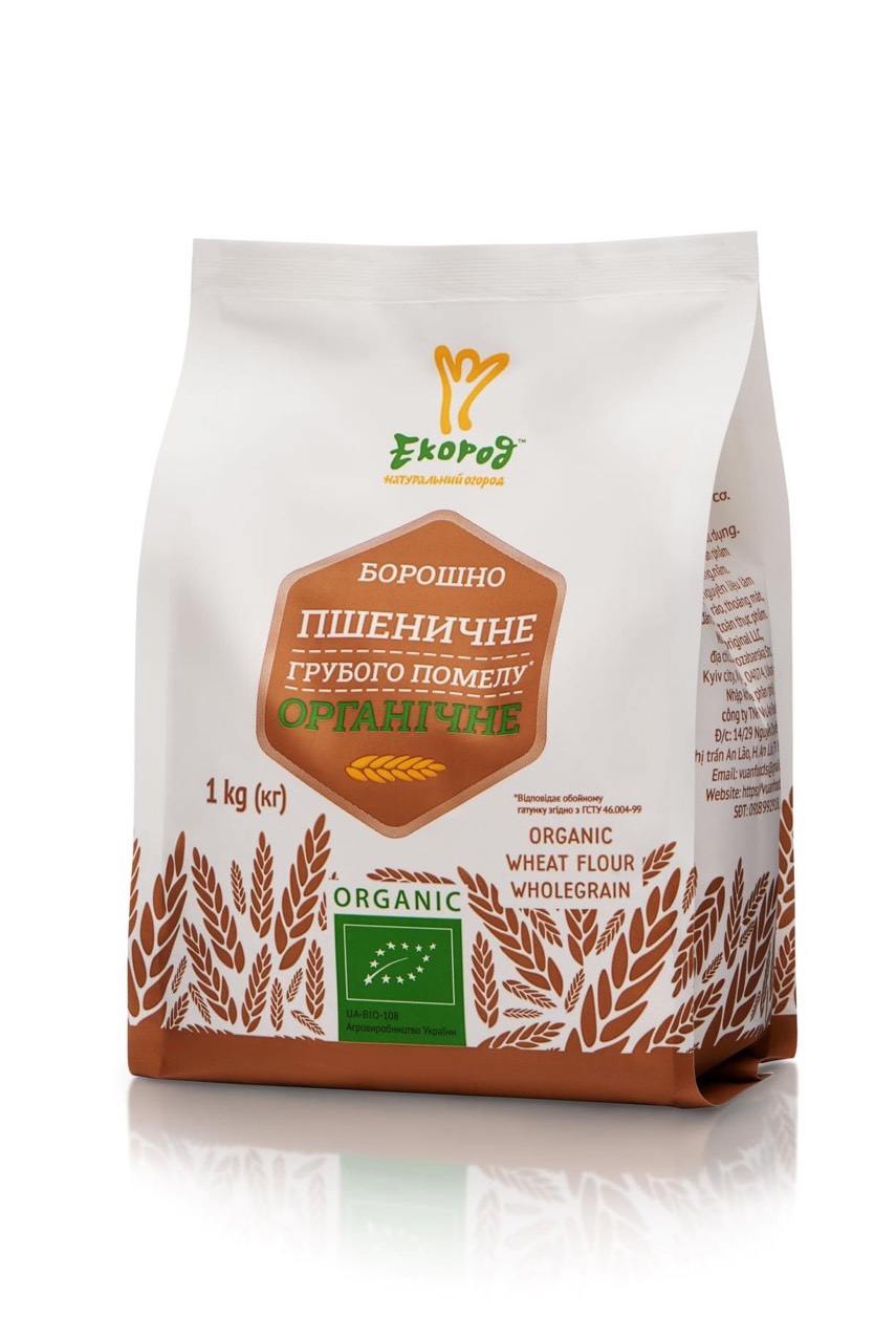 Bột mì nguyên cám hữu cơ 1kg Organic Whole Wheat Flou