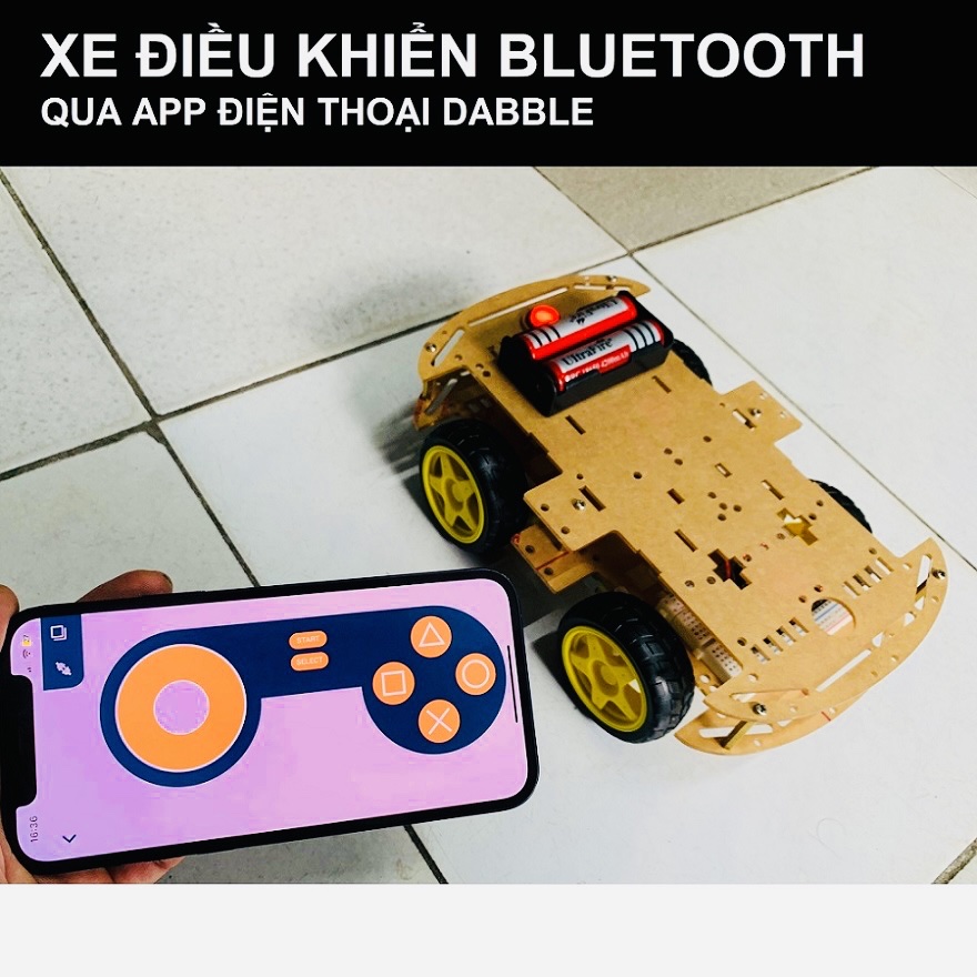 Khung Xe 4 Bánh điều Khiển Qua Bluetooth Dùng Arduino Khung Xe 8393