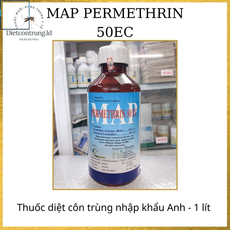 Thuốc diệt muỗi map permethrin 50ec - 1 lít .