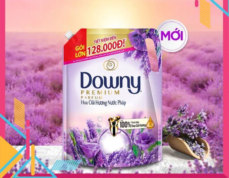 Nước Xã Vải Downy Hoa Oải Hương Nước Pháp Túi 2.2 L
