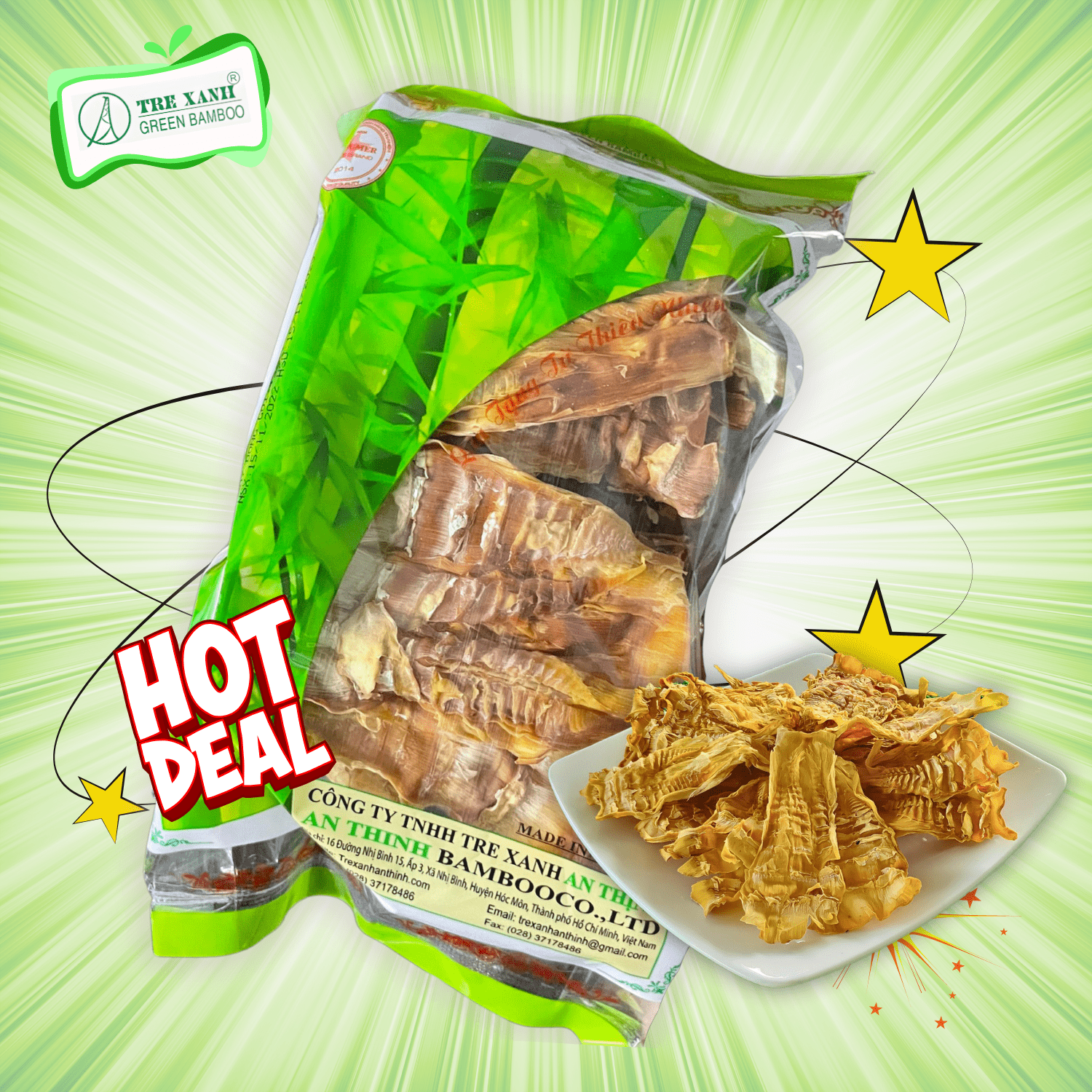 Măng Nứa Khô Tre Xanh An Thịnh Loại Đặc Biệt Măng Khô Rừng Tự Nhiên