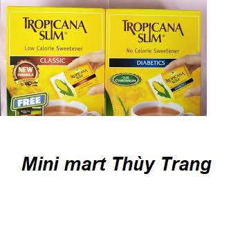 Combo 2 hộp đường bắp Tropicana gồm 1 xanh Diabetes và 1 đỏ Classic, hộp 50 gói