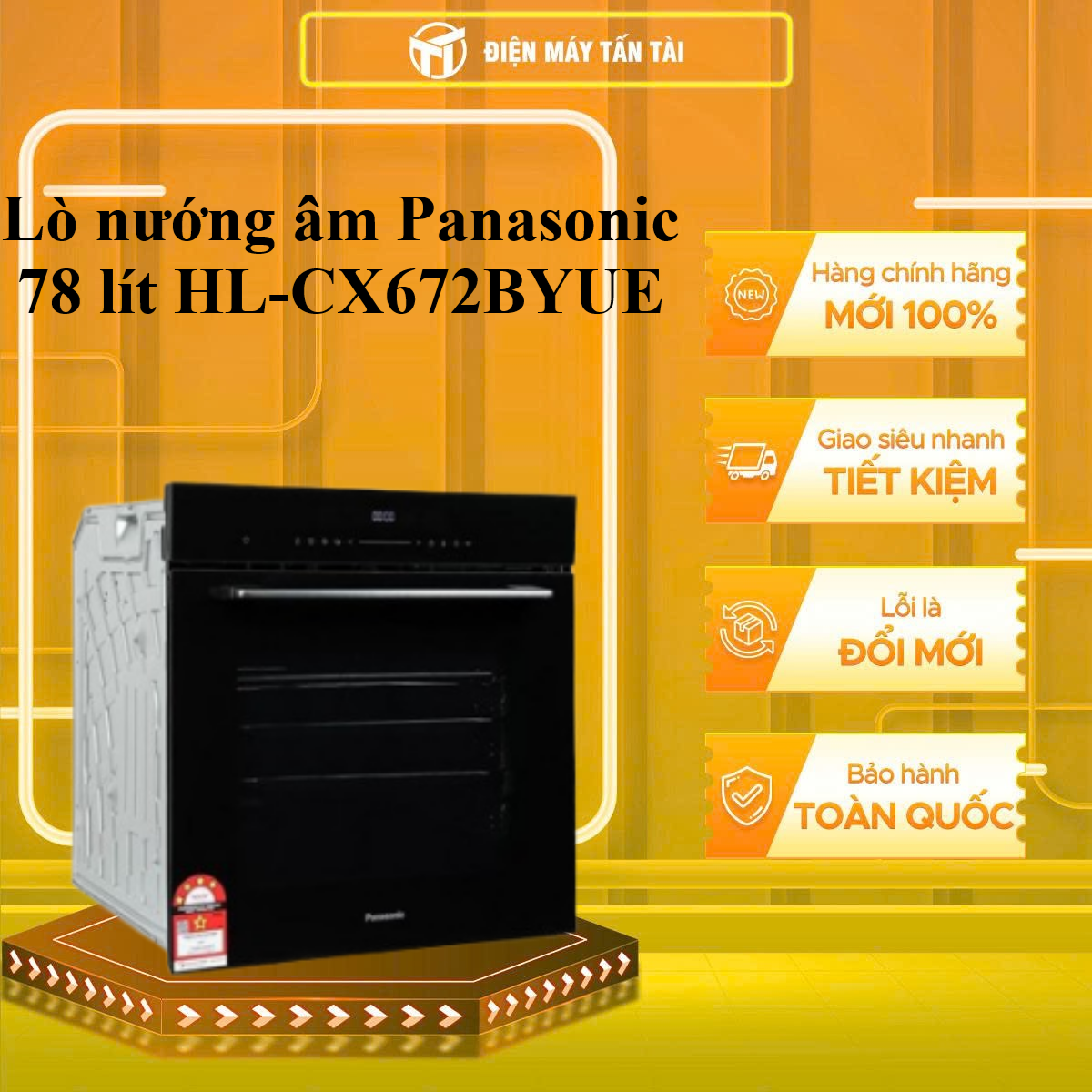 Lò nướng âm Panasonic 78 lít HL-CX672BYUE - GIAO TOÀN QUỐC - CHỈ MIỄN PHÍ HCM