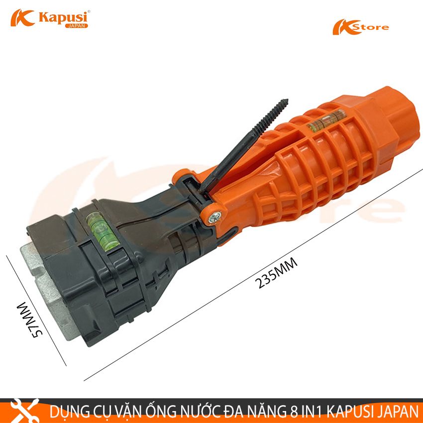 DỤNG CỤ MỞ ỐNG NƯỚC ĐA NĂNG 8 IN 1 KAPUSI JAPAN - CỜ LÊ ĐA NĂNG THÁO MỞ ỐNG NƯỚC GÓC HẸP - DỤNG CỤ THAY VÒI DÂY CẤP NƯỚC - TUÝP VẶN MỞ ỐC XI PHÔNG