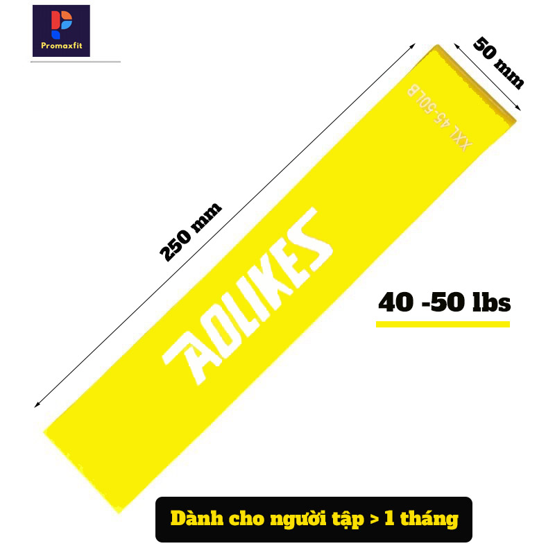 Dây kháng lực miniband tập gym chân mông tay đùi cao su đàn hồi ngũ sắc nam nữ
