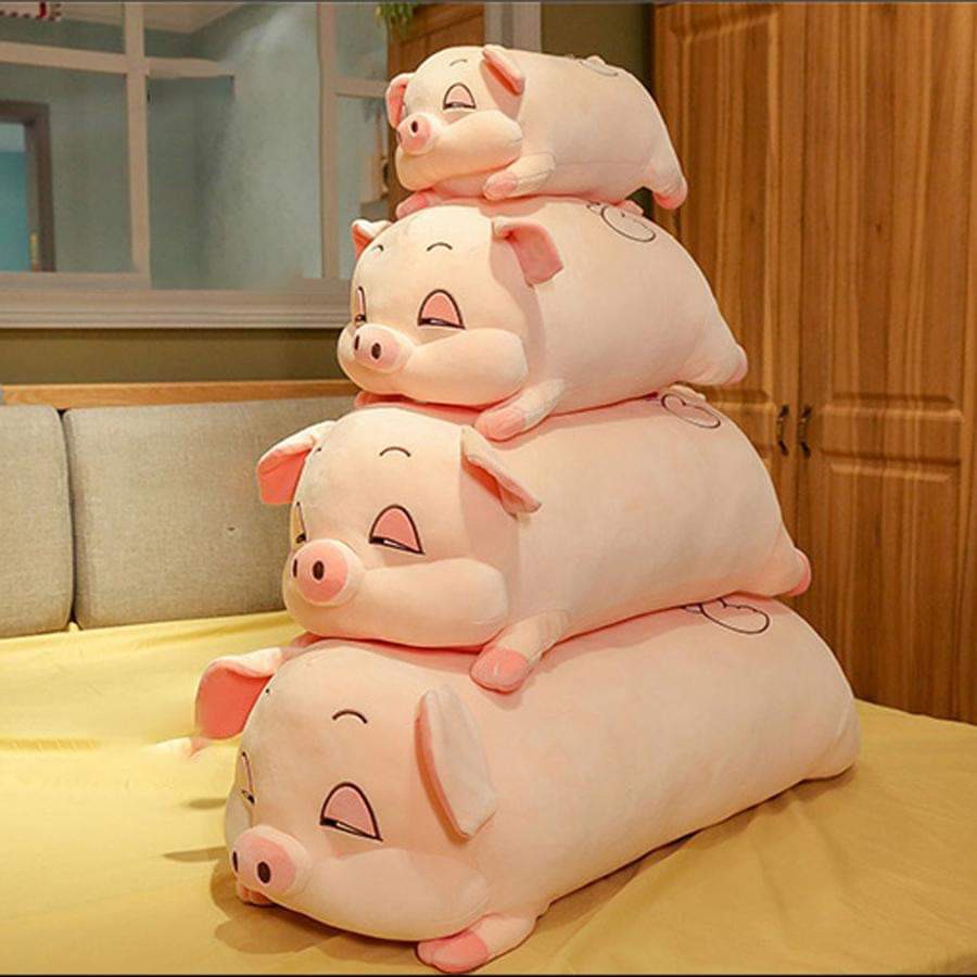 Gấu bông heo mắt hí lợn bông lim dim buồn ngủ vải miniso mềm mịn cao cấp