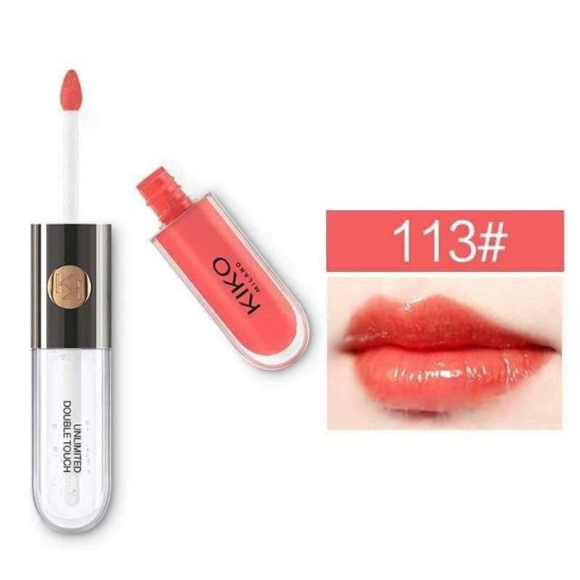 Son Kiko 113 màu cam đào tuyệt đẹp - Son 2 đầu