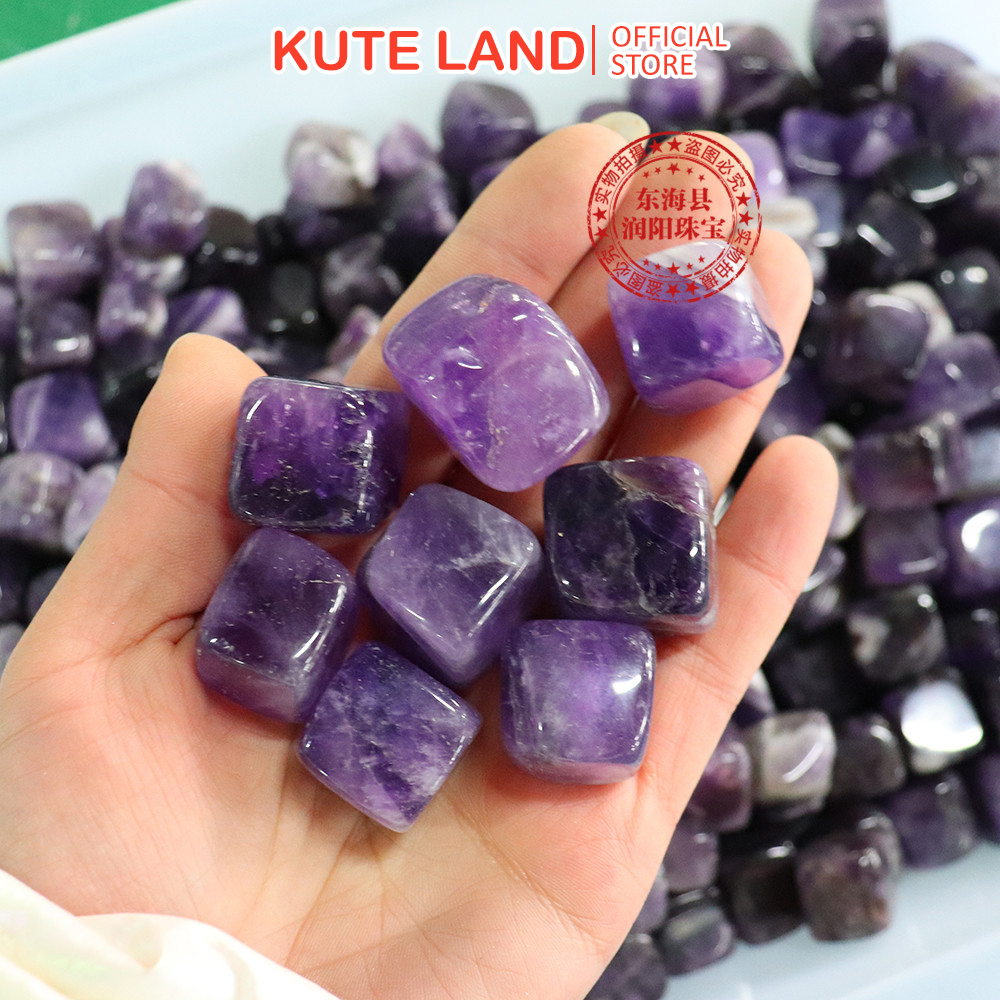 Đá Thanh Tẩy Viên Vuông Loại To Amethyst