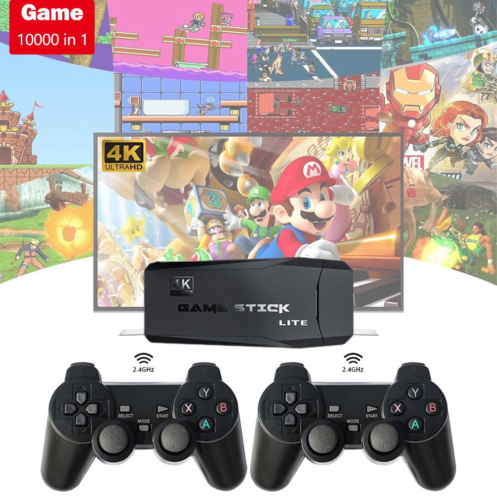 Bộ máy chơi game cổ điển 2 tay cầm av/hdmi, kết nối dễ dàng, nhỏ gọn phù hợp với mọi điều kiện, 3500/10000 games - k1244