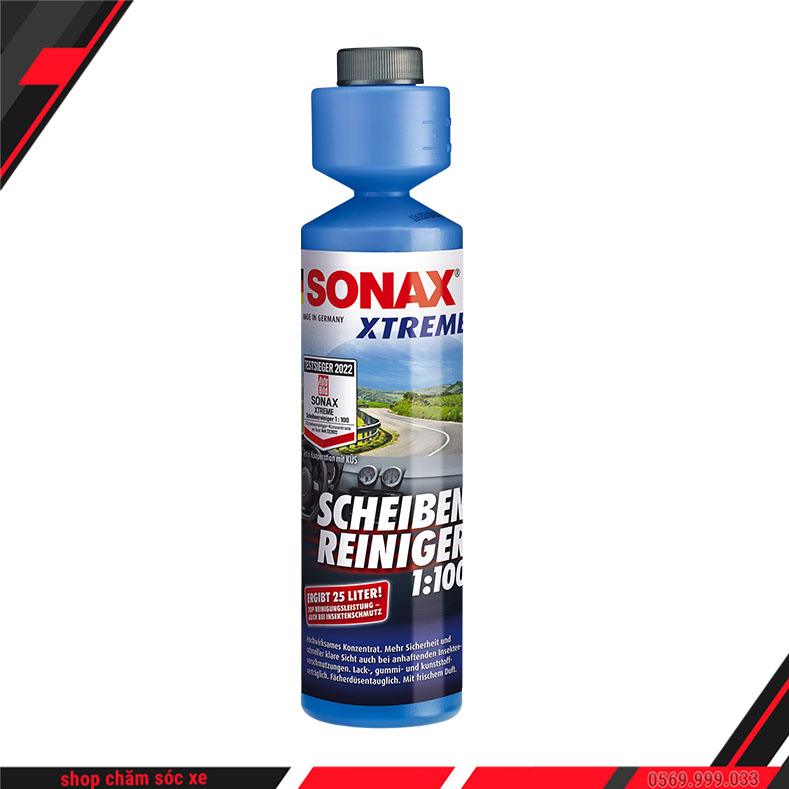 Dung dịch rửa kính lái chắn gió ô tô cao cấp sonax 250ml