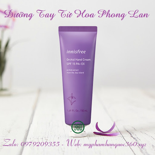 [Mẫu mới] Kem dưỡng da tay hoa phong lan Innisfree Orchid Hand Cream SPF15 Pa+ 50ml, giàu chất dinh dưỡng giúp tăng cường độ đàn hồi trên da