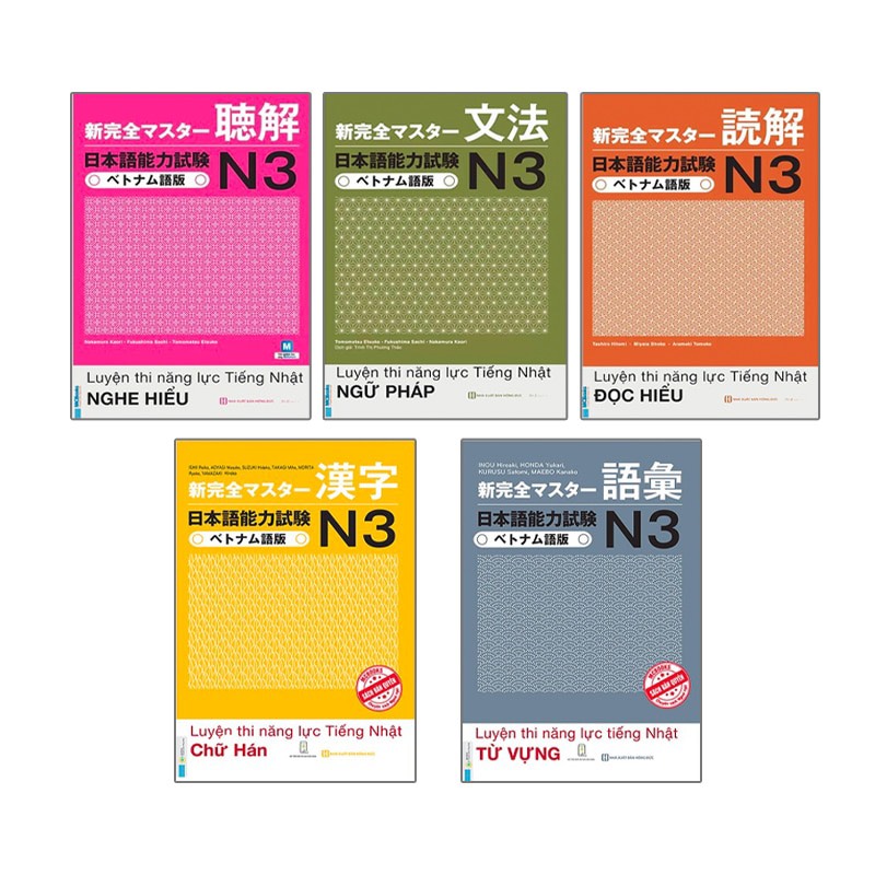 Sách - Trọn Bộ Luyện Thi Năng Lực Tiếng Nhật N3 - Shinkanzen Master N3 Bản Tiếng Việt ( bộ 5 cuốn )
