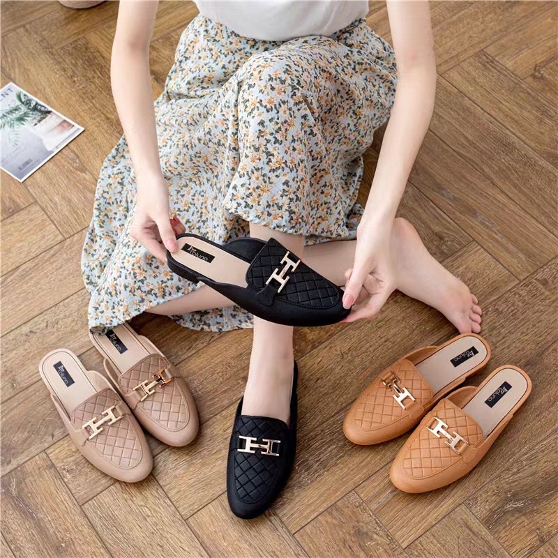 Dép sục nhựa đi mưa dép sục nữ hm đi mưa chống trơn trượt sục nữ chữ H