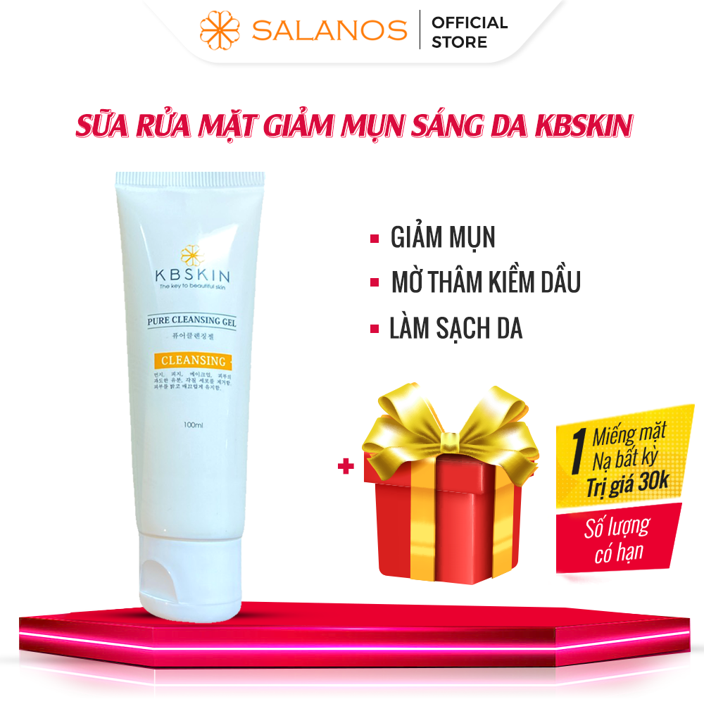 Sữa rửa mặt kbskin sạch sâu giảm mụn trắng da tạo bọt se khít lỗ chân lông rmsln41 100ml