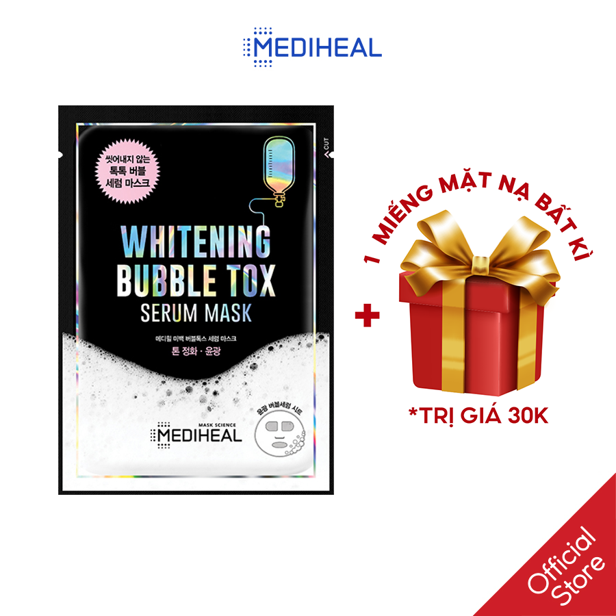 Mặt Nạ Thải Độc Mediheal Whitening Bubble Tox Serum Mask 25ml