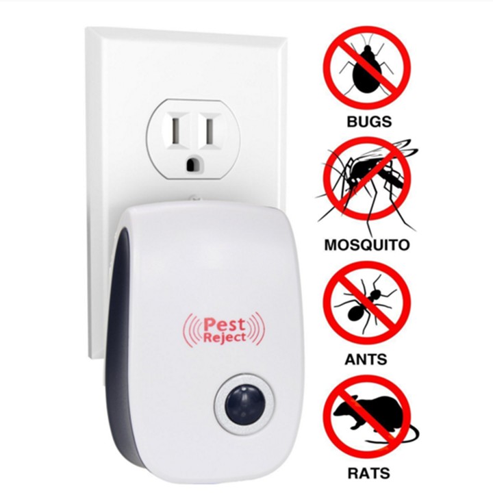 Máy Đuổi Muỗi Máy Đuổi Siêu Âm Máy Đuổi Chuột Siêu Âm Máy Đuổi Côn Trùng Siêu Âm Thiết bị đuổi muỗi côn trùng, Máy đuổi muỗi công trùng phát sóng siêu âm đuổi gián muỗi côn trùng Pest Reject