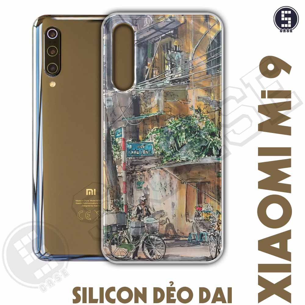 Ốp điện thoại Xiaomi Mi 9 Dẻo Chống Shock Nhiều Mẫu Tuyển Tập 13 Phố Cổ Sơn Dầu A2009-CL13