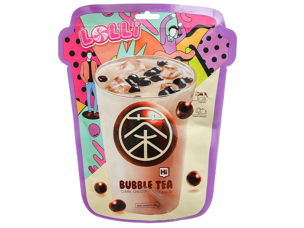 Kẹo trà sữa trân châu Lolli gói 60g