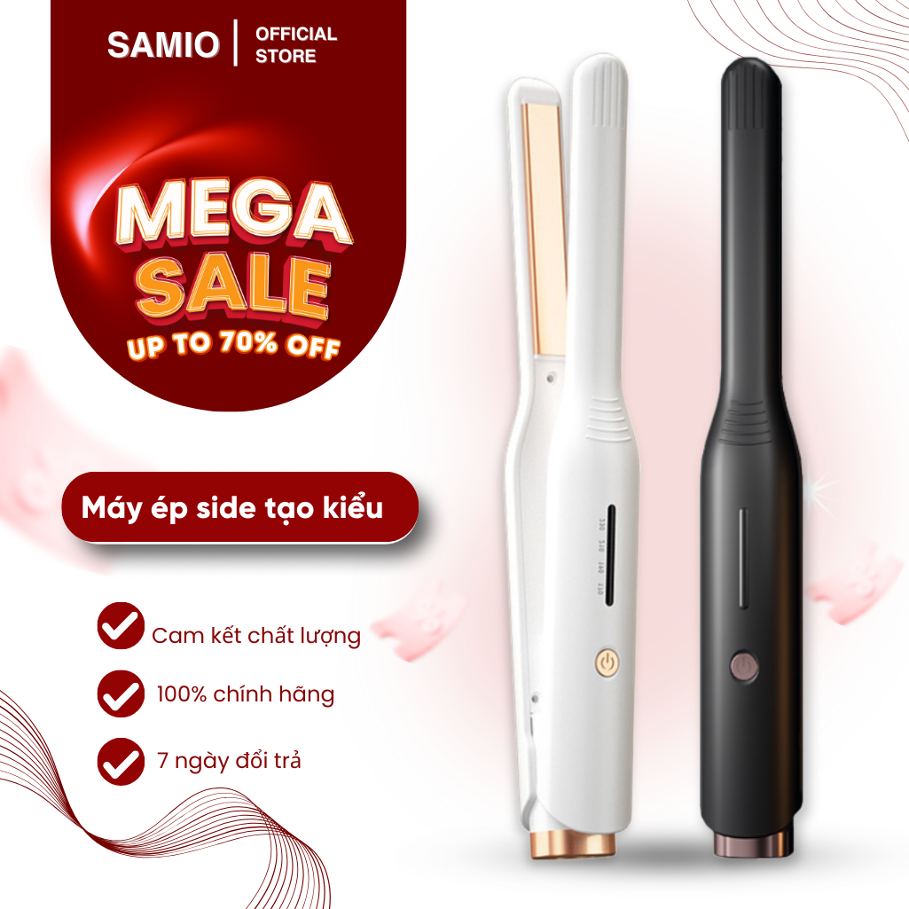 Máy uốn tóc nam, máy tạo kiểu tóc cho nam 2 in1, ép side, duỗi tóc nam đa năng ion âm bảo vệ tóc