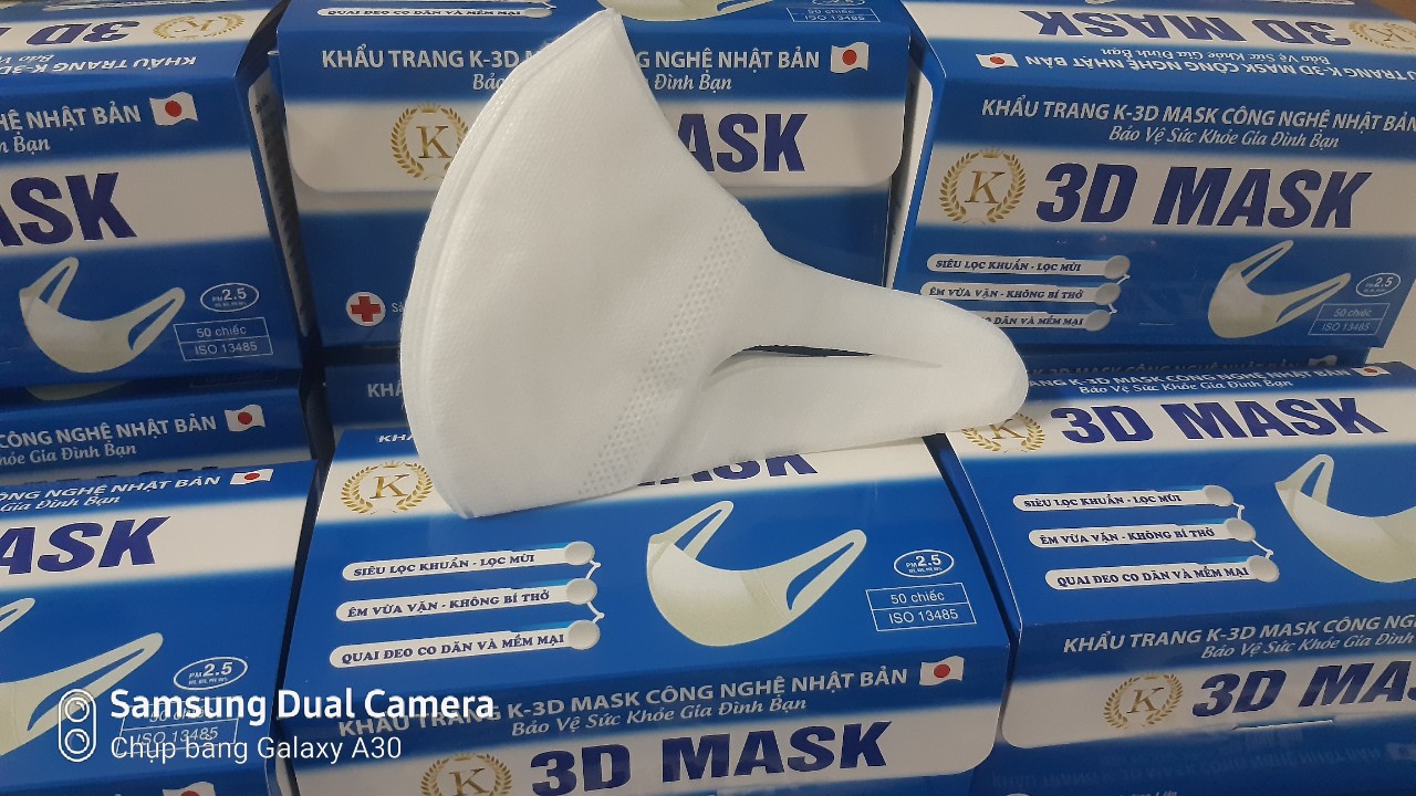 Combo 10 hôp 50 cái khẩu trang k 3d Mask Size M kháng khuẩn