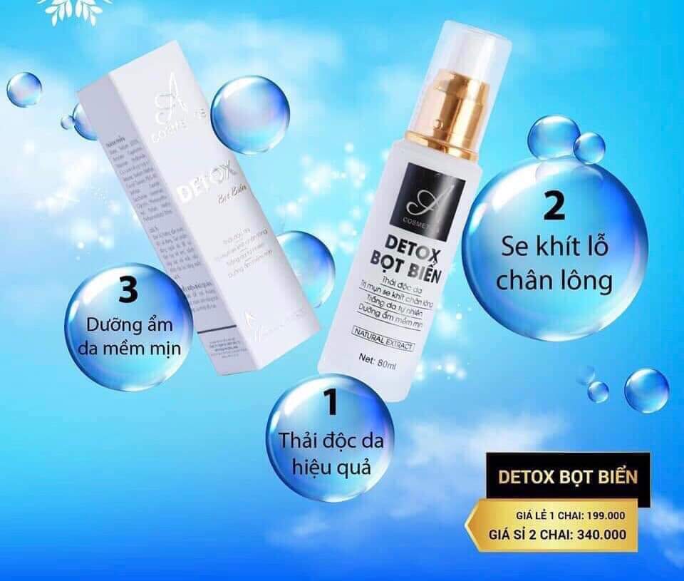 Detox sủi bọt biển thải độc da acosmetic chính hãng