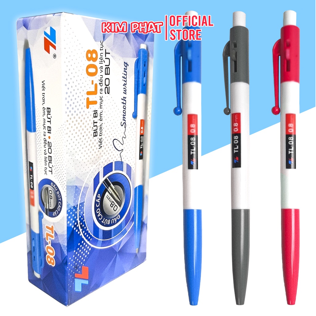 Bút bi, viết bi classic thiên long tl 08 ngòi 0.8mm