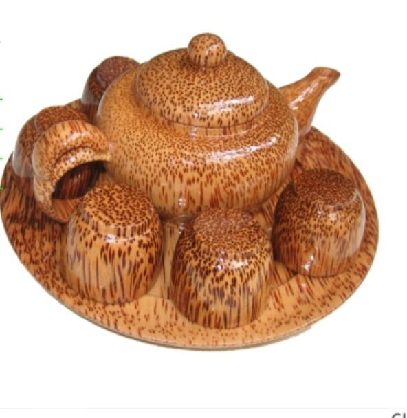 Bộ bình trà gỗ dừa