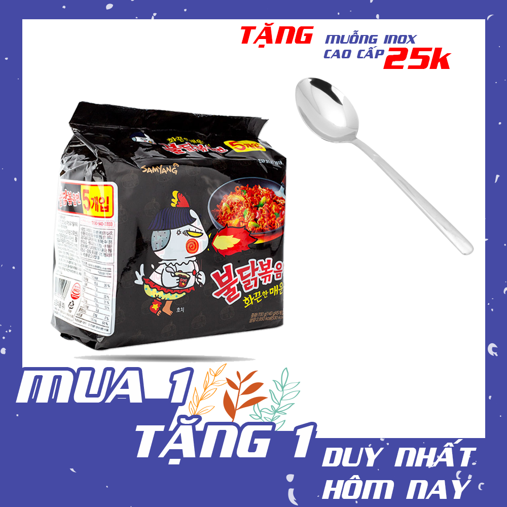 MUA 1 TẶNG 1, Mì khô gà cay SAMYANG Hàn Quốc vị truyền thống , mì cay ăn liền hàn quốc, mì cay ăn vặt, mì cay hàn quốc gói đồ ăn vặt hàn quốc ngon, đồ ăn vặt hàn quốc ở hà nội, hàng tốt Bảo Khanh