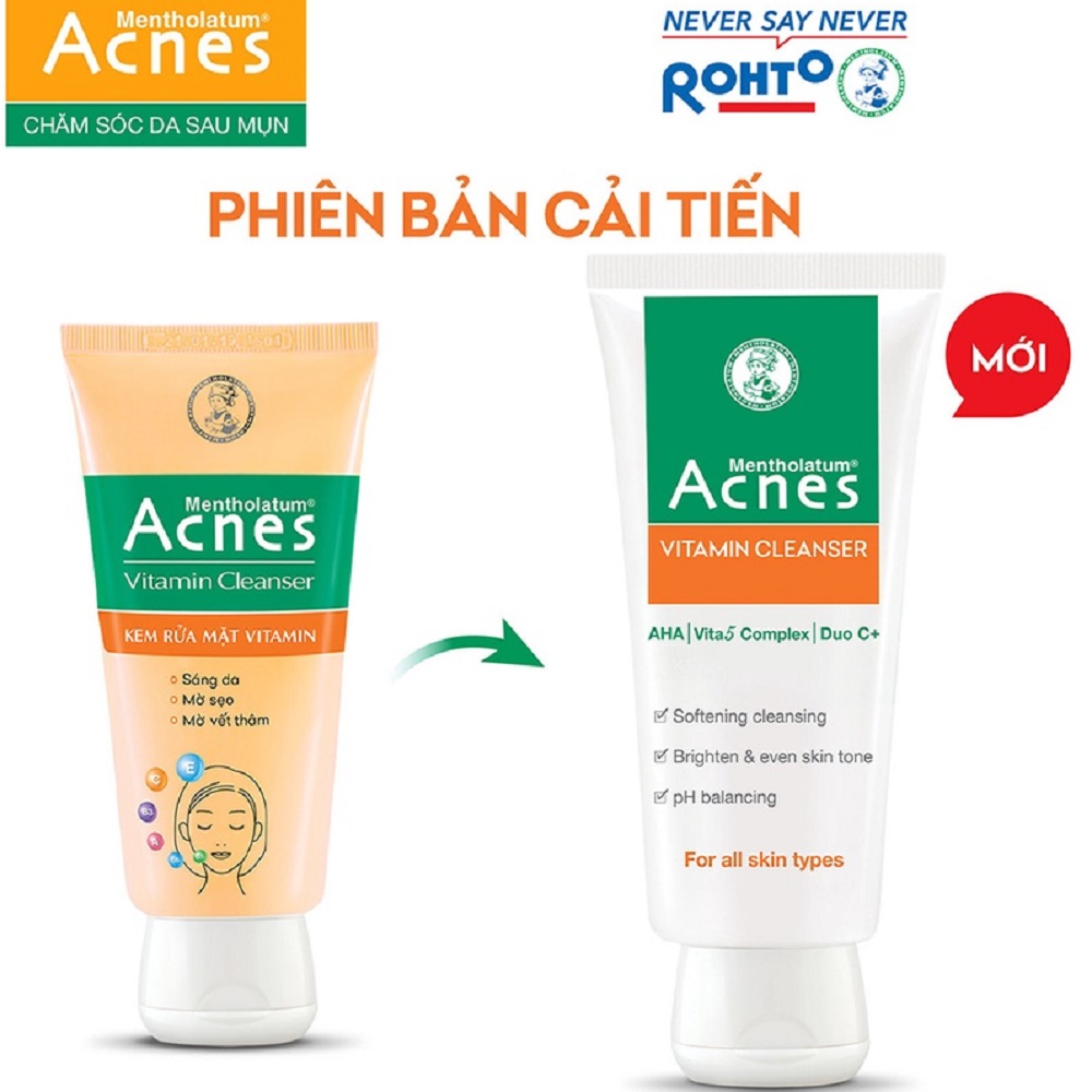 Sữa rửa mặt nữ 100g acnes vitamin cleanser