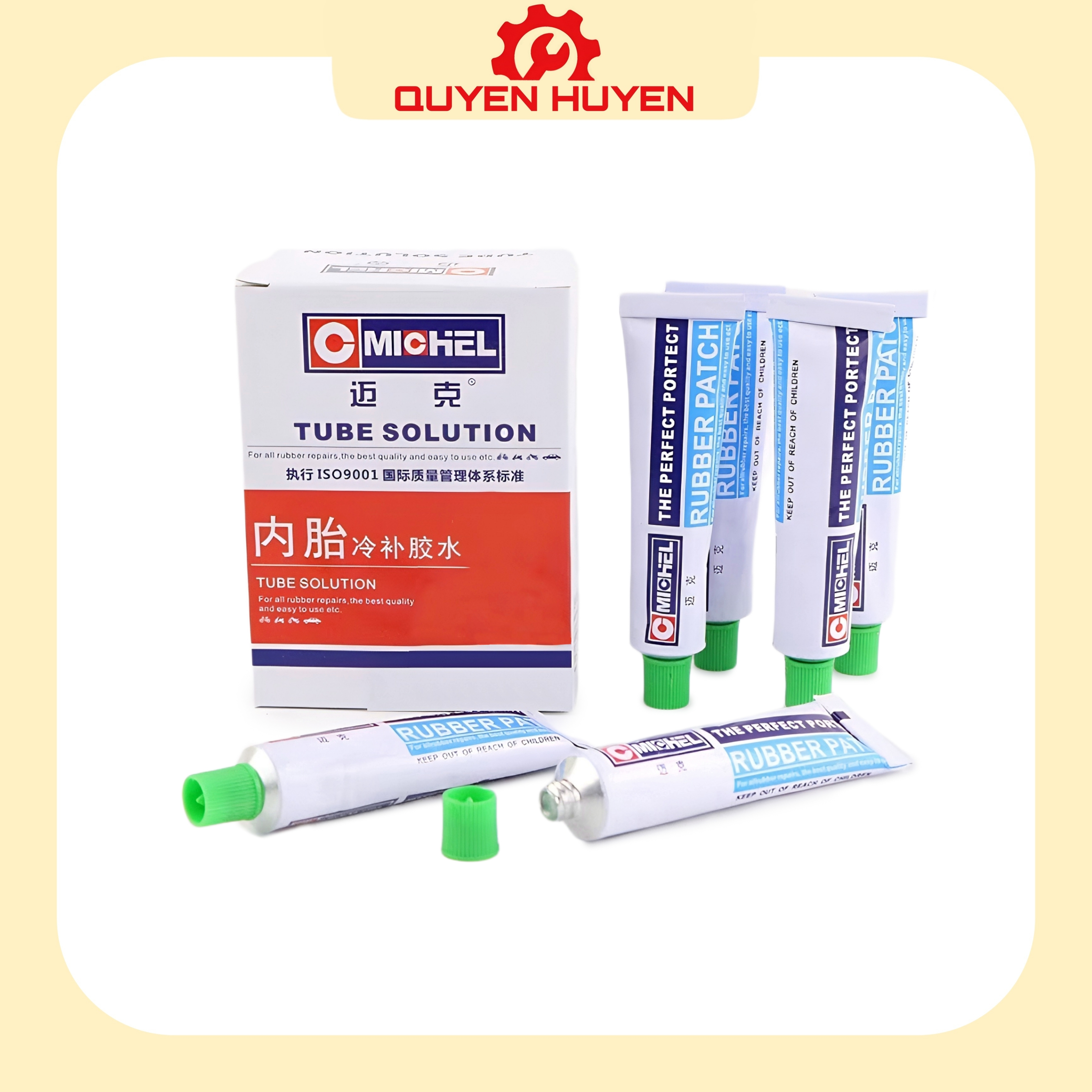 Tuýp keo vá săm, keo vá ruột lốp xe máy, ô tô Michel Tube Solution 20ml