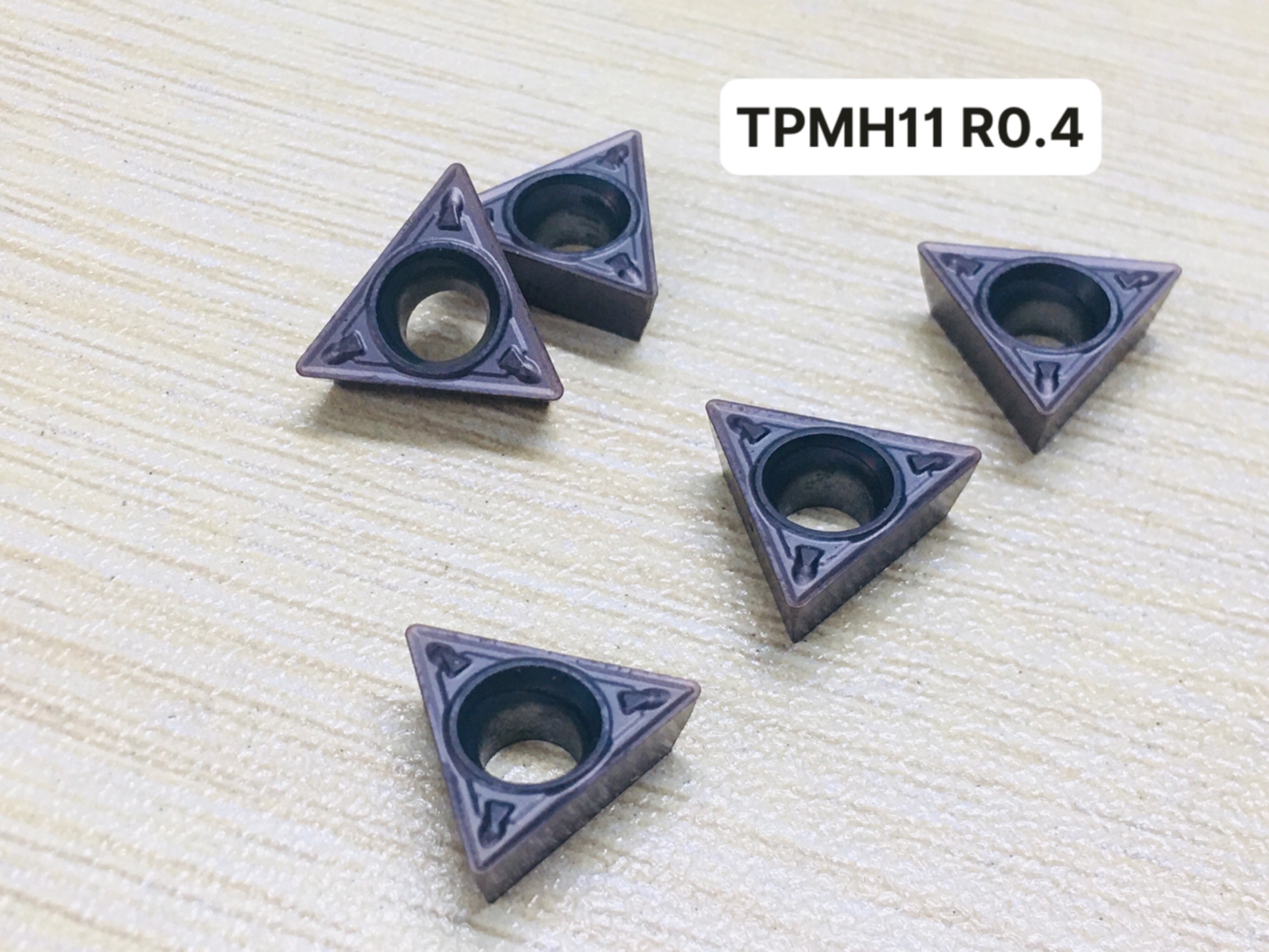 Mảnh chíp tiện tpmh11, chíp tiện tp11, r0.4, gc inox thép, cán lỗ, dụng cụ cắt gọt, công cụ gia công cnc