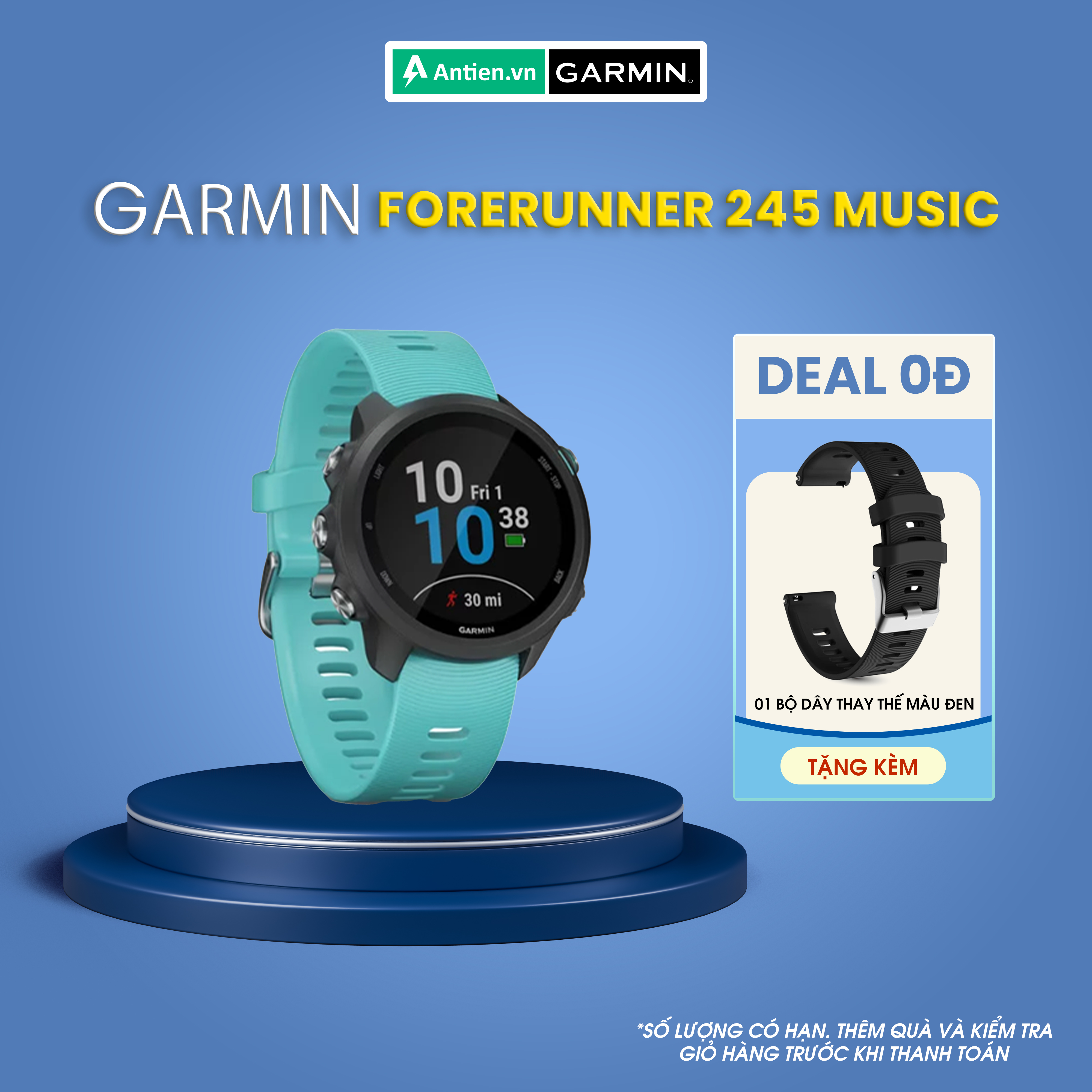 Đồng hồ Garmin Forerunner 245 Music - Hàng Chính Hãng