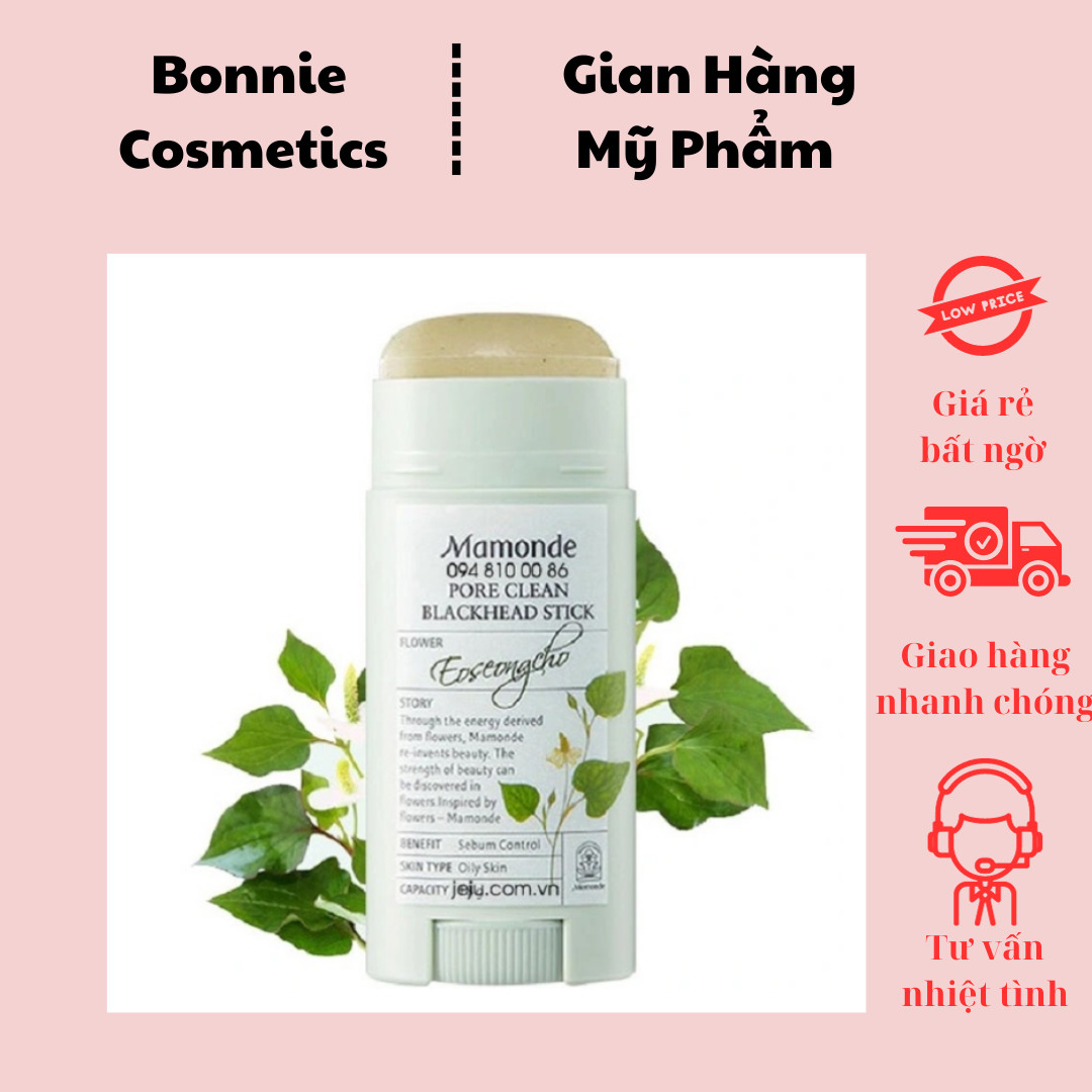 Thanh lăn diếp cá giảm mụn đầu đen mamonde pore clean blackhead stick 18g
