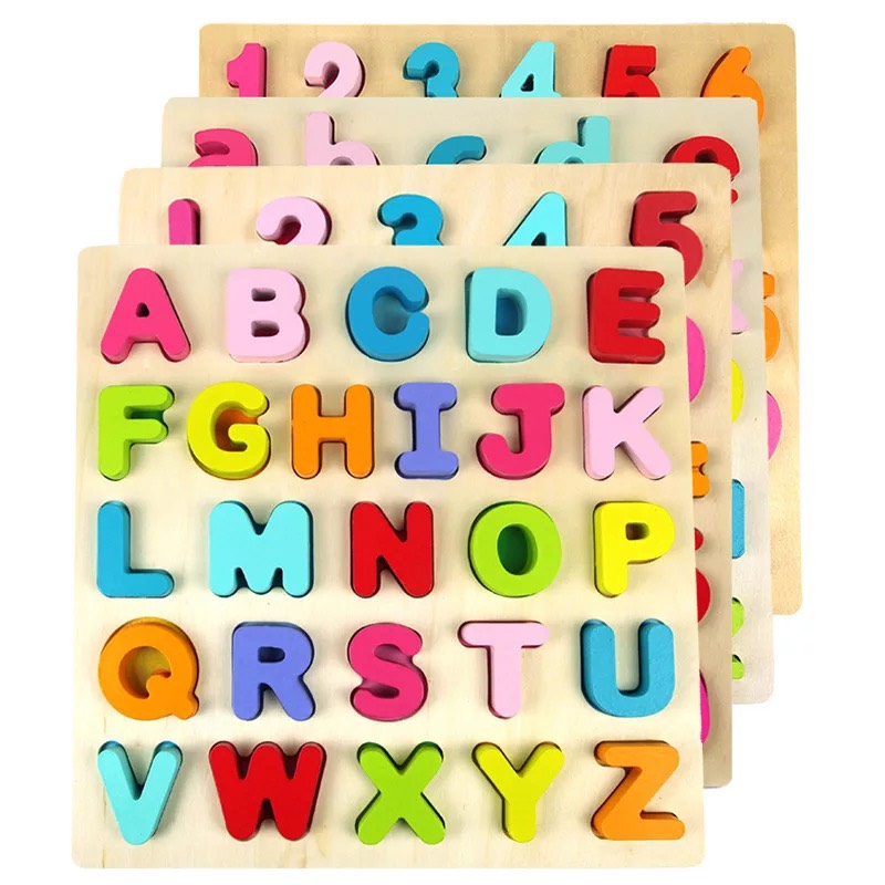 Bảng gỗ chữ cái số đếm và phép tính