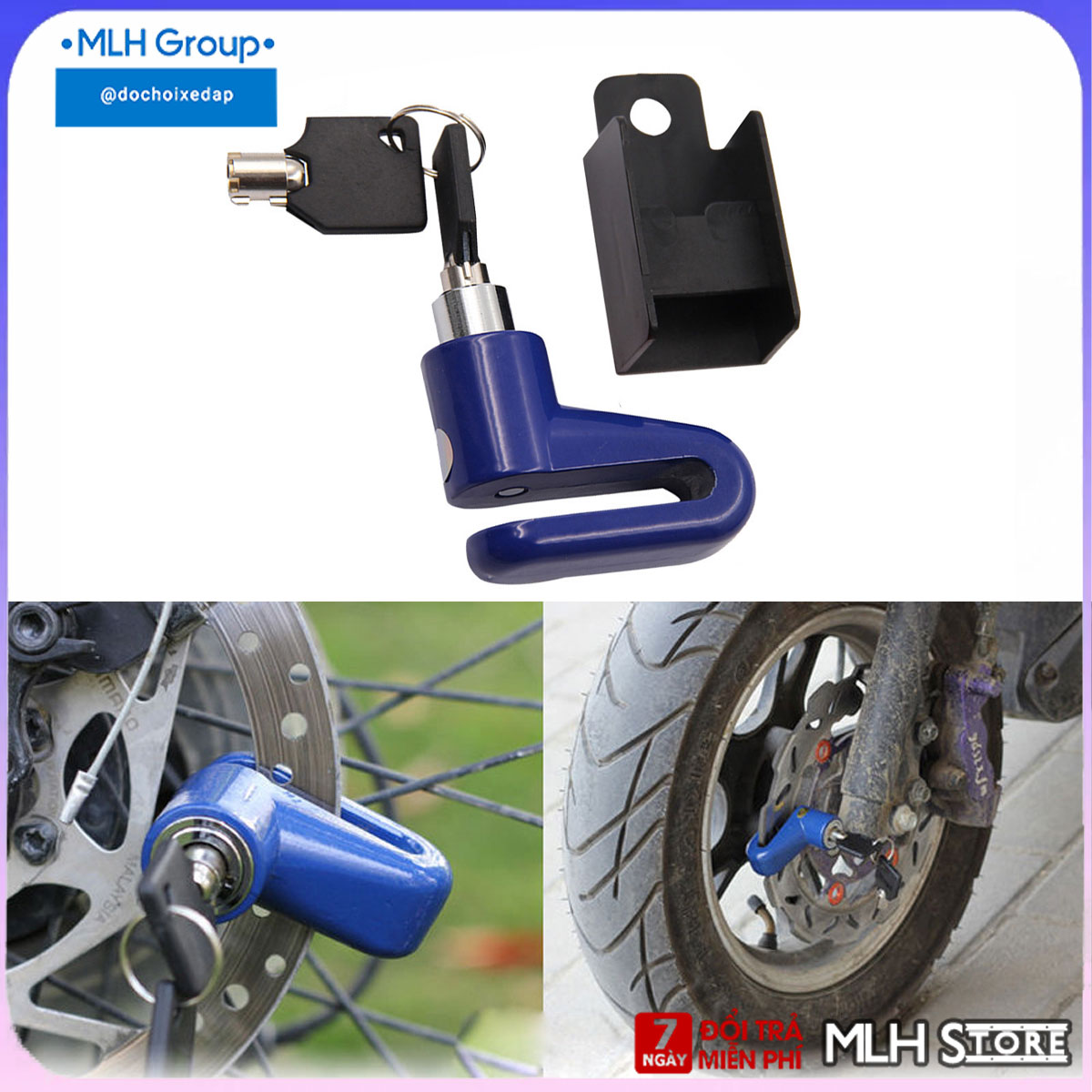 Ổ Khóa Thắng Đĩa Chống Trộm Cho Xe Đạp/ Xe Đạp Điện/ Xe Máy Siêu Tiện Dụng Nhỏ Gọn An Toàn MLH