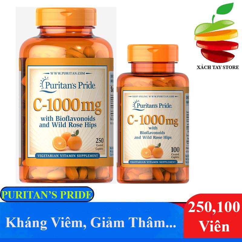 Viên bổ sung vitamin c - 1000mg puritan's pride 100 - 250 viên - 250 viên