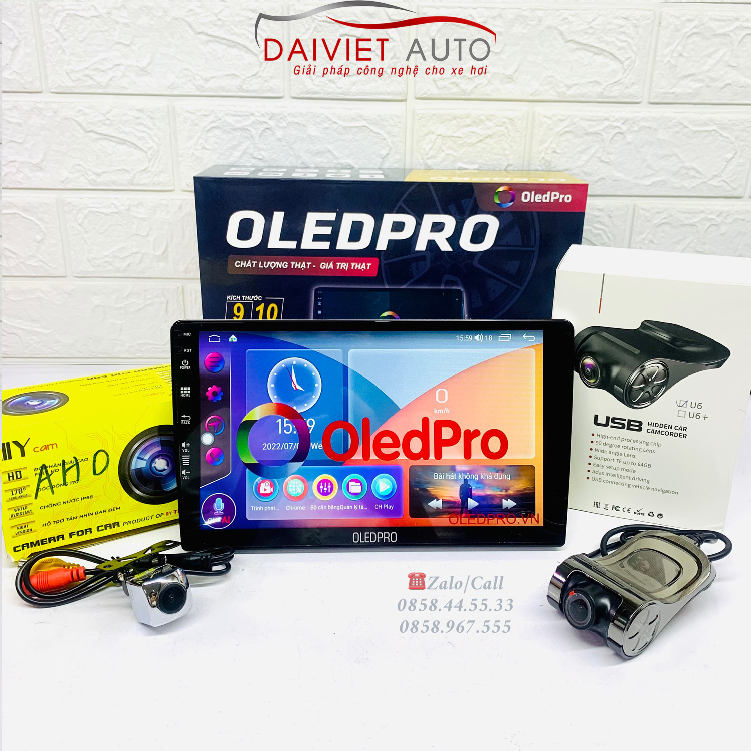 Bộ Màn Android 2/32/8 Kèm Cam Hành Trình Cam Lùi Dưỡng Theo Xe Morning,i10,Vios,Xpander,Camry,civic ... Đại Việt Auto