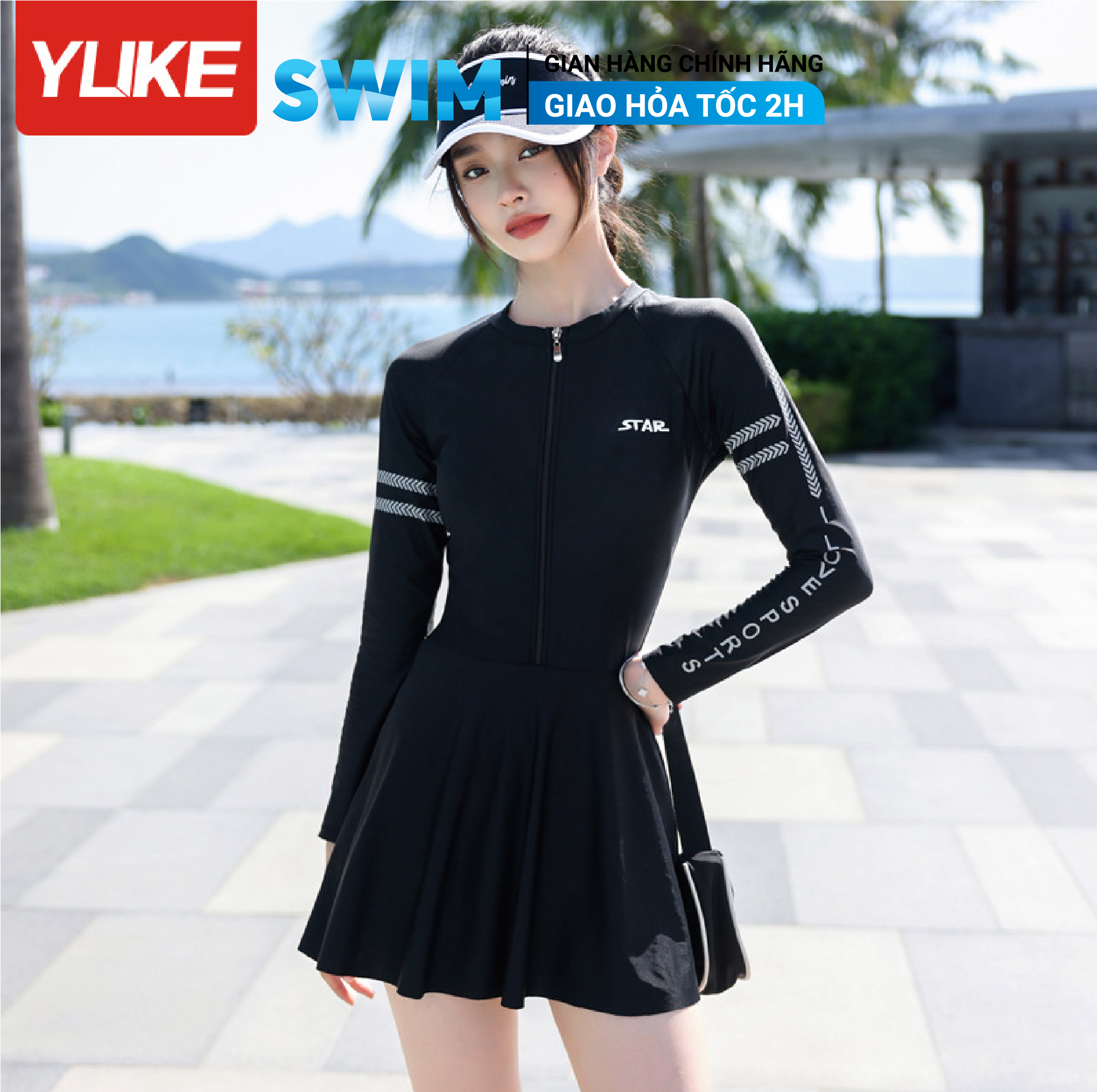 Đồ bơi nữ ylike bộ bơi nữ kín đáo bộ bơi nữ liền một mảnh đồ bơi cho nữ