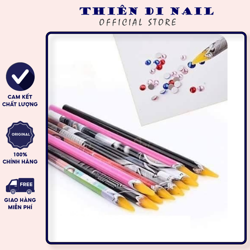 Bút chấm đá nail, bút sáp gắn đá trang trí móng