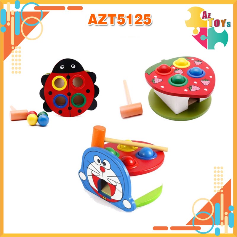 Đồ chơi gỗ đập bóng hình thú - azt5125