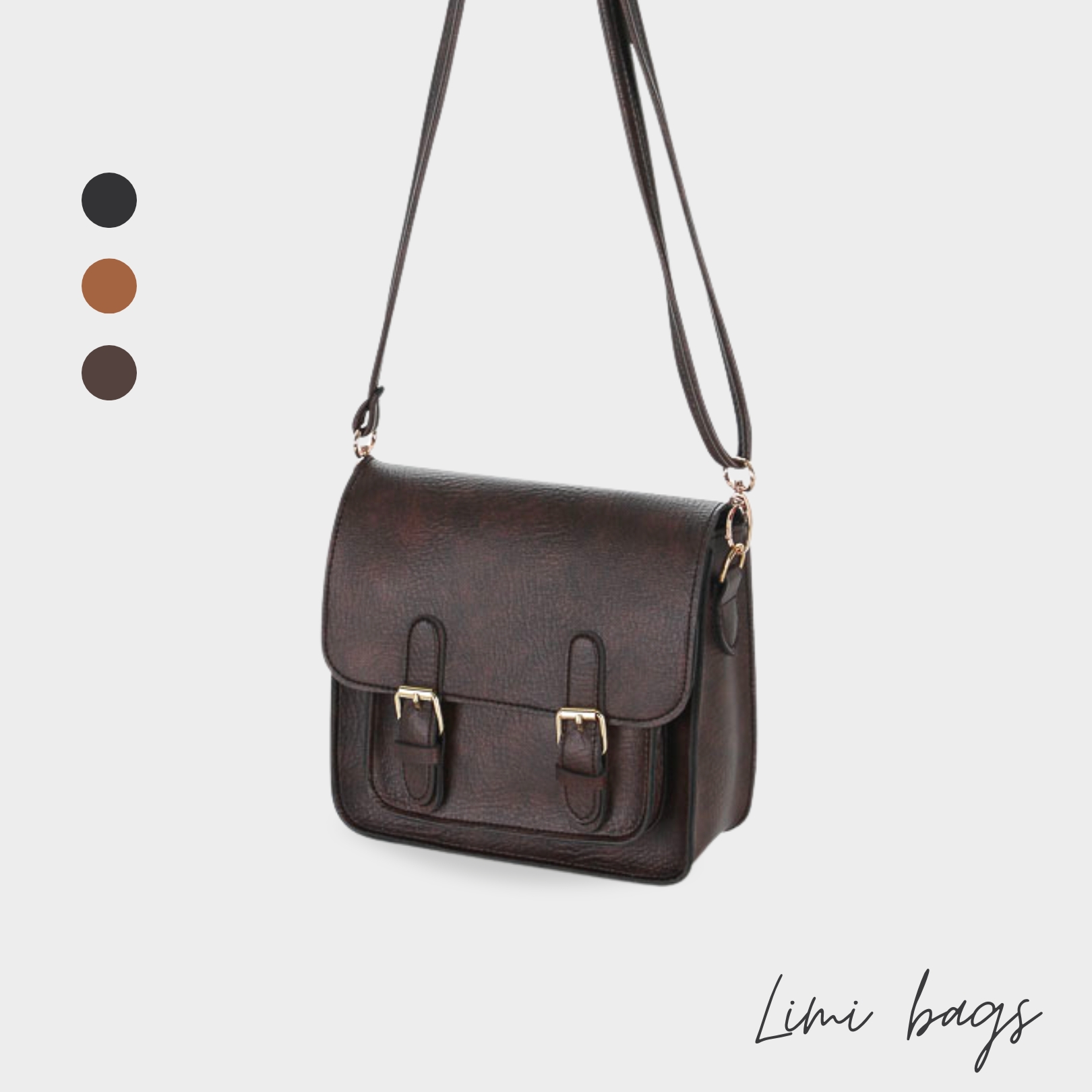 Túi Đeo Chéo Nữ STU Mini Vintage Da đi chơi thời trang Ulzzang dễ thương cá tính nhỏ xinh Hàn Quốc trơn Limi bags 3 màu đen nâu vàng bò