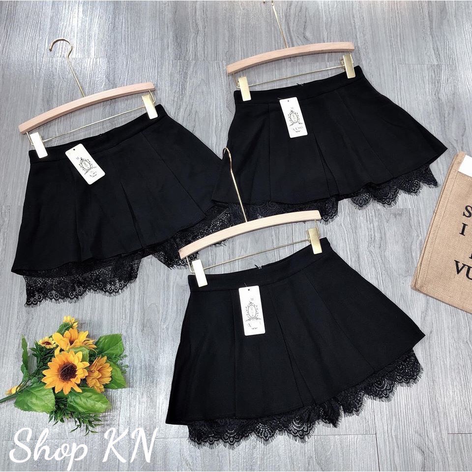 Chân váy xinh phối ren dưới hot hit có lót quần chất tuyết mưa đẹp