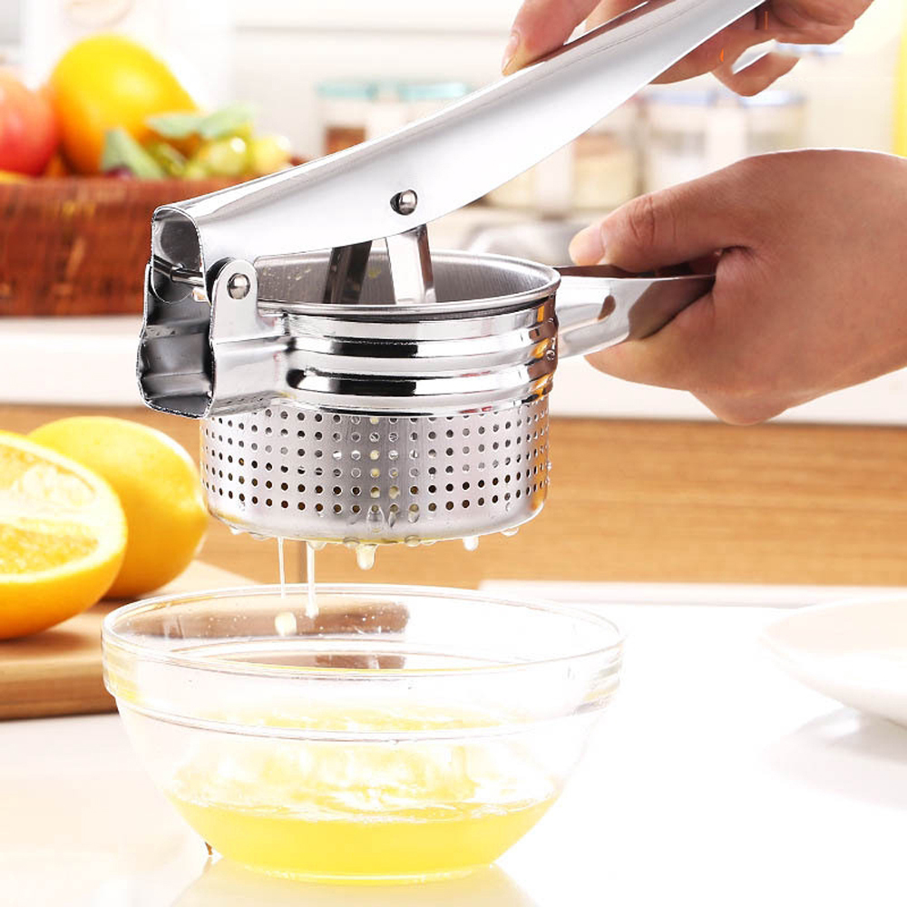 Máy ép trái cây hoa quả bằng tay, Dụng cụ ép trái cây nghiền củ quả cầm tay đa năng bằng thép không gỉ cao cấp tiện lợi dễ sử dụng