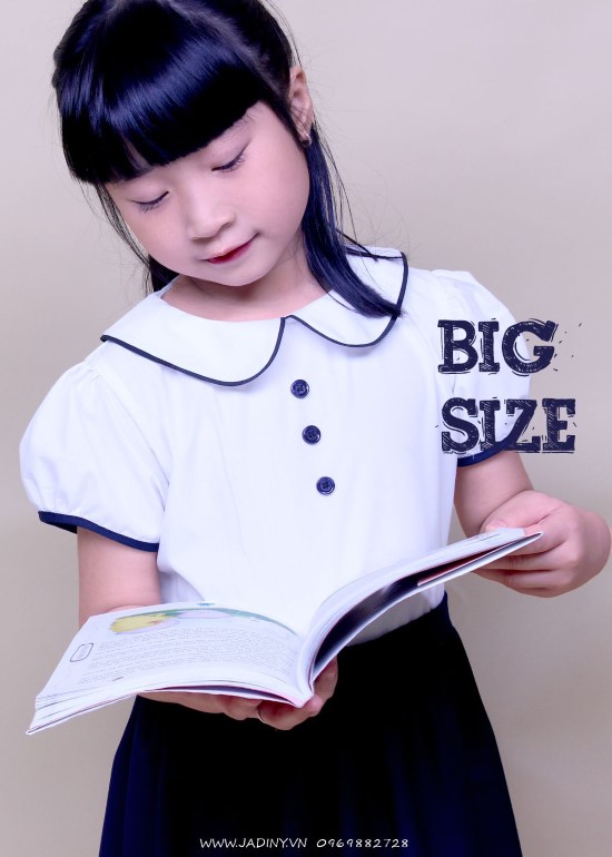 Đầm học sinh nữ cổ sen tay phồng big size jadiny GDP013