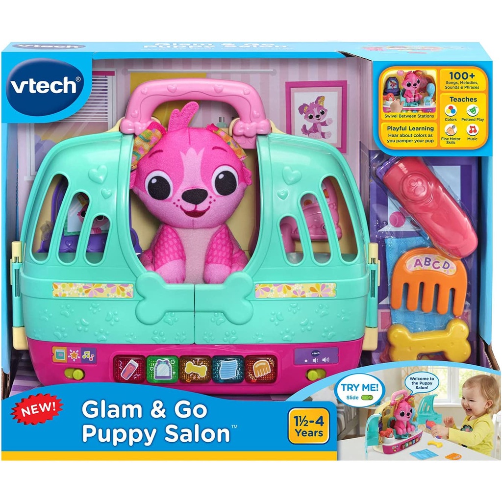 Đồ chơi Glam & Go Puppy Salon Vtech Mỹ 1.5Y+