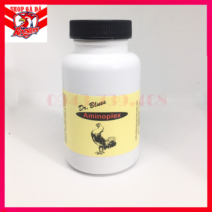 Aminoplex hộp 100 viên nguyên zin nắp đen seal-hàng mỹ-nuôi gà đá sung bo lớn