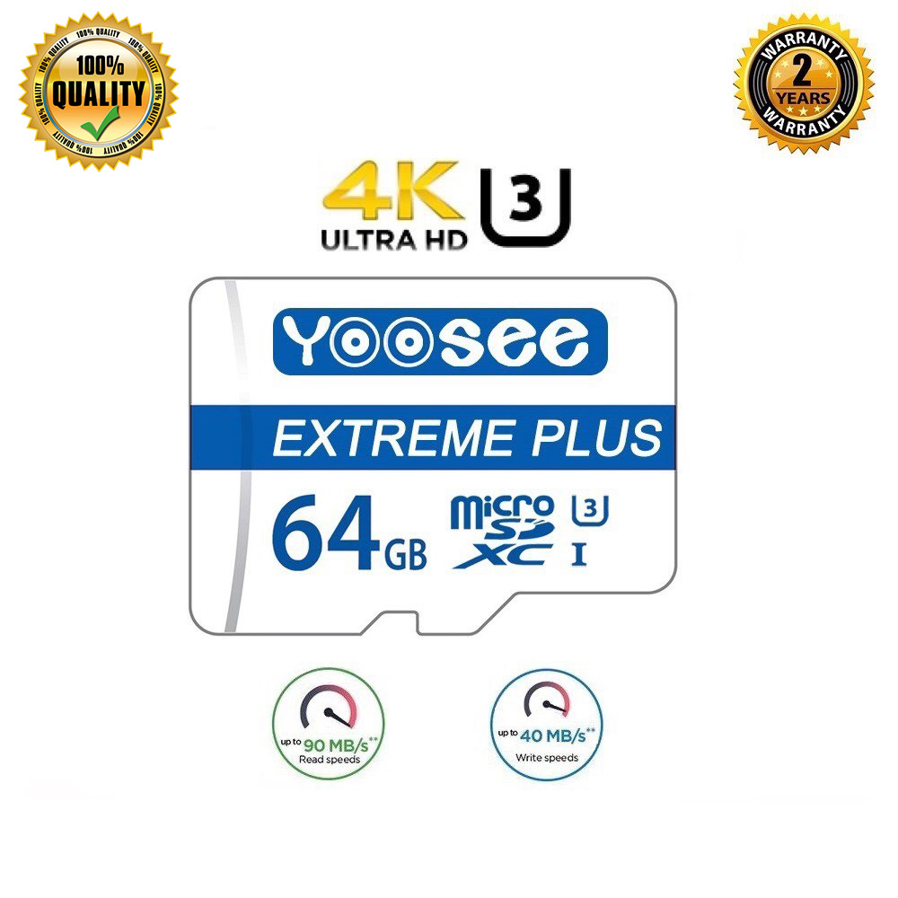 [HCM]Thẻ Nhớ MICRO SDXC 64GB YOOSEE Extreme Plus UHS-I U3 4K R90MB/S W40MB/S Chính Hãng