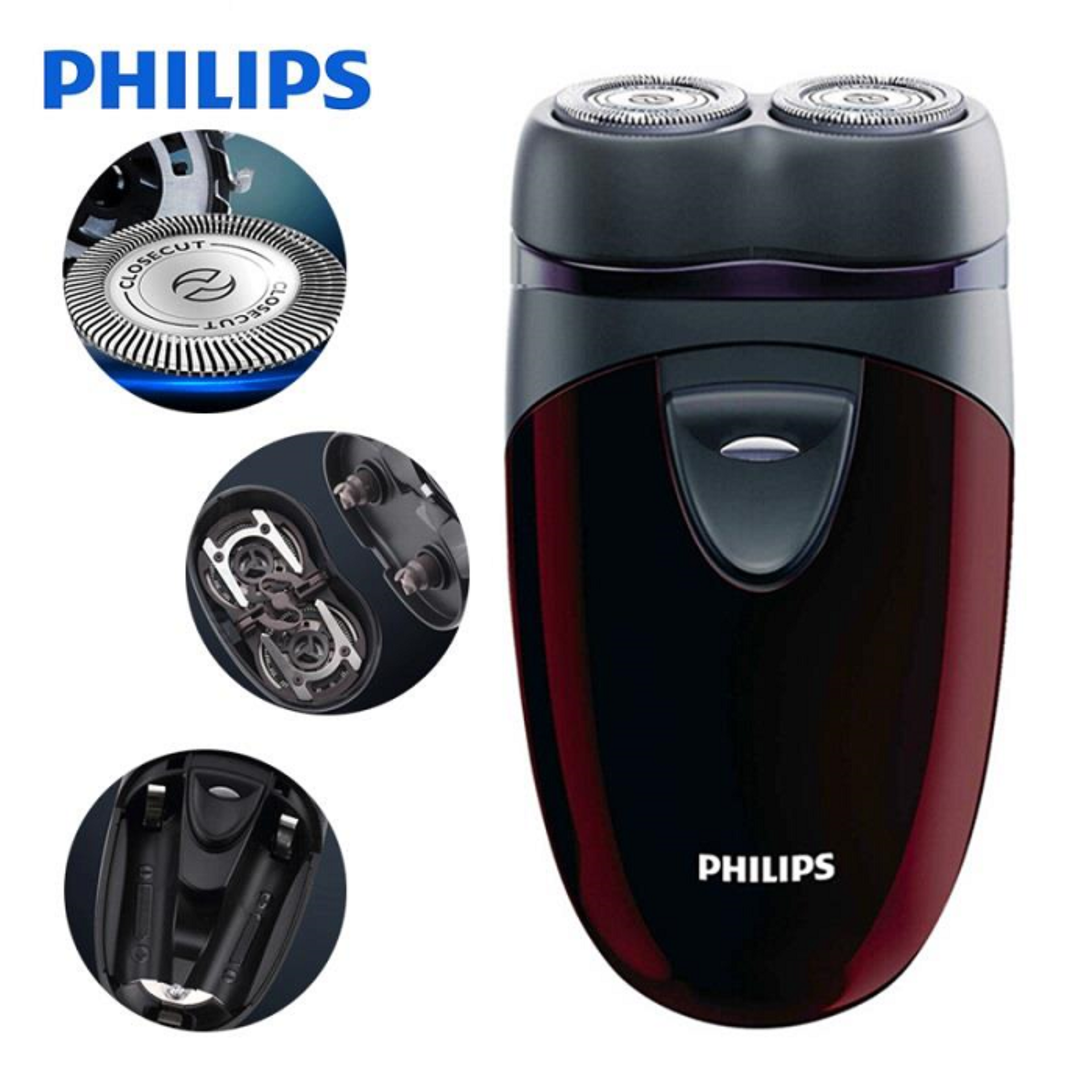 Máy cạo râu du lịch mini Philips PQ206 - Hàng chính hãng bảo hành 24 tháng toàn quốc